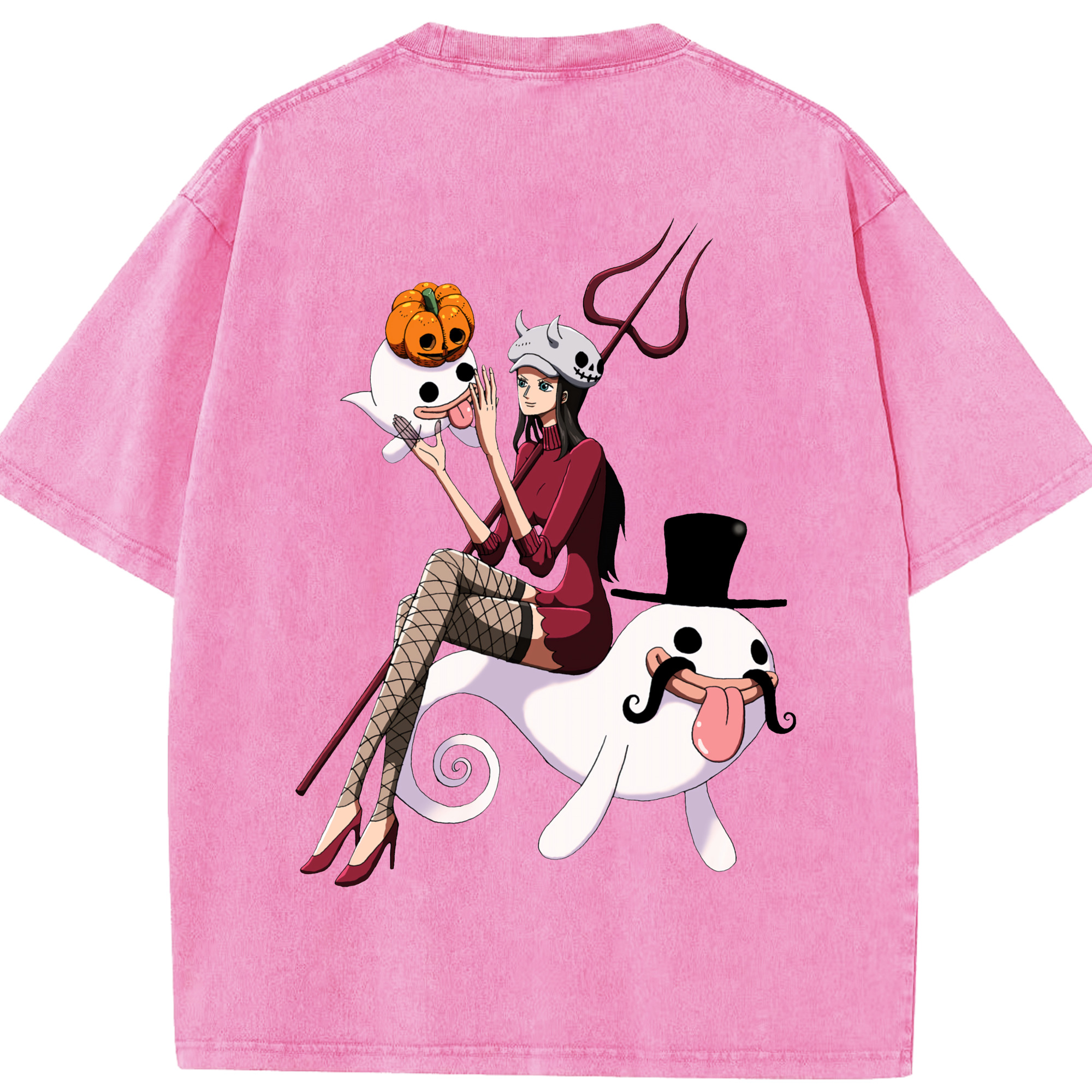 ワンピース ニコ・ロビン ONE PIECE Nico Robin 綿100% ヴィンテージ風 半袖Tシャツ（背面プリント）